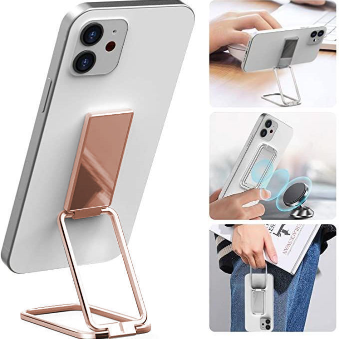 Foldable Phone Holder Ring Stand – Magnetic Desk & Car Mount